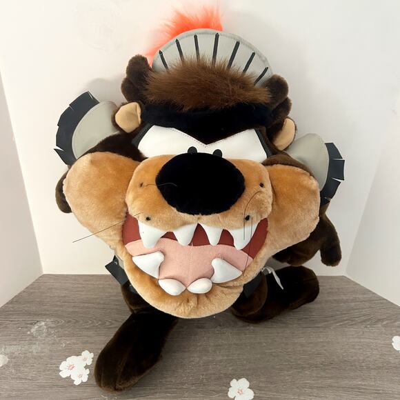 VTG Looney Tunes Tazmanian Devil Knight Large Plush Toy 1997 Halloween Taz EUC - Picture 1 of 9